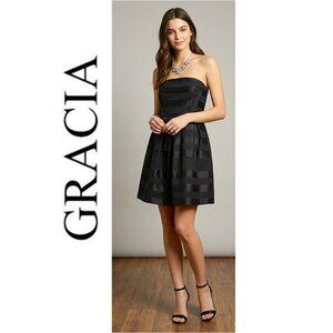 LBD!! GRACIA- black strapless cocktail dress